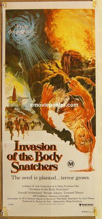 p531 INVASION OF THE BODY SNATCHERS Australian daybill movie poster '78