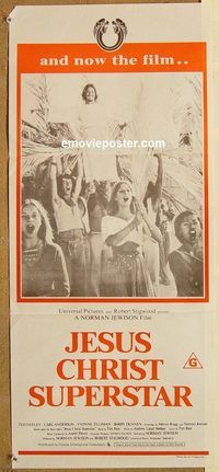 p550 JESUS CHRIST SUPERSTAR Australian daybill movie poster R70s Webber