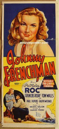 p552 JOHNNY FRENCHMAN Australian daybill movie poster '45 Roc, Rosay
