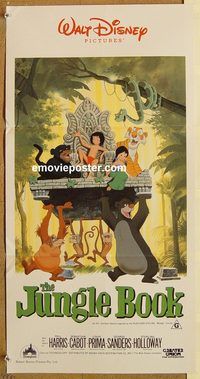 p555 JUNGLE BOOK Australian daybill movie poster R86 Walt Disney