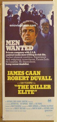 p565 KILLER ELITE Australian daybill movie poster '75 James Caan, Peckinpah