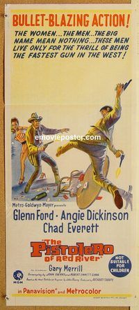 p581 LAST CHALLENGE Australian daybill movie poster '67 Ford, Dickinson