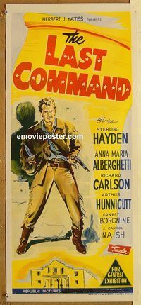 p582 LAST COMMAND Australian daybill movie poster '55 Sterling Hayden