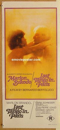 p586 LAST TANGO IN PARIS Australian daybill movie poster '73 Marlon Brando