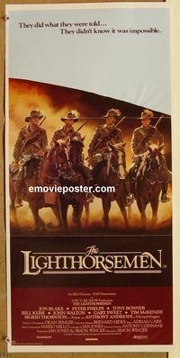p604 LIGHTHORSEMEN Australian daybill movie poster '87 Australian WWI!
