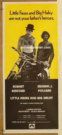 p607 LITTLE FAUSS & BIG HALSY Australian daybill movie poster '70 Redford