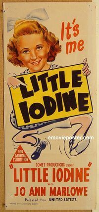 p609 LITTLE IODINE Australian daybill movie poster '46 Jo Ann Marlowe