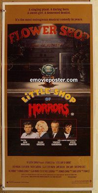 p612 LITTLE SHOP OF HORRORS Australian daybill movie poster '86 Frank Oz
