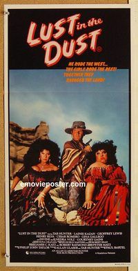 p628 LUST IN THE DUST Australian daybill movie poster '84 Divine, Tab Hunter