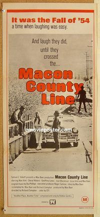 p630 MACON COUNTY LINE Australian daybill movie poster '74 Max Baer