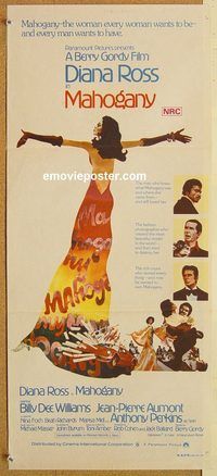 p640 MAHOGANY Australian daybill movie poster '75 Diana Ross, Williams