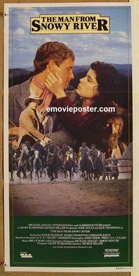 p646 MAN FROM SNOWY RIVER Australian daybill movie poster '82 George Miller