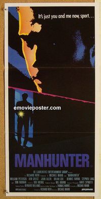 p652 MANHUNTER Australian daybill movie poster '86 Hannibal Lector