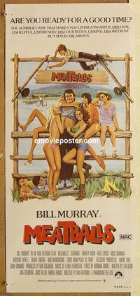 p658 MEATBALLS Australian daybill movie poster '79 Bill Murray, Reitman