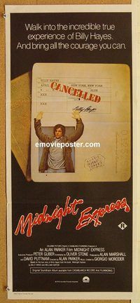 p663 MIDNIGHT EXPRESS Australian daybill movie poster '78 Oliver Stone