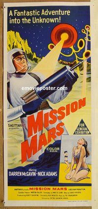 p667 MISSION MARS Australian daybill movie poster '68 McGavin, Adams