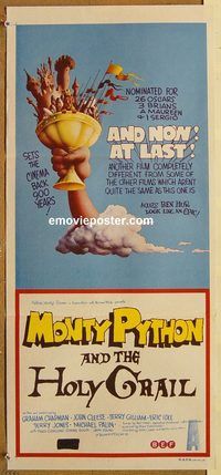 p670 MONTY PYTHON & THE HOLY GRAIL Australian daybill movie poster '75