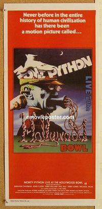 p671 MONTY PYTHON LIVE AT THE HOLLYWOOD BOWL Australian daybill movie poster '82