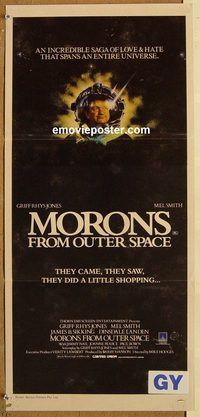 p674 MORONS FROM OUTER SPACE Australian daybill movie poster '85 English!