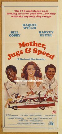 p676 MOTHER, JUGS & SPEED Australian daybill movie poster '76 R. Welch