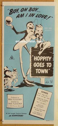 p679 MR BUG GOES TO TOWN Australian daybill movie poster R70s Hoppity!