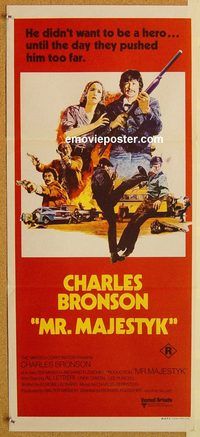 p681 MR MAJESTYK Australian daybill movie poster '74 Charles Bronson