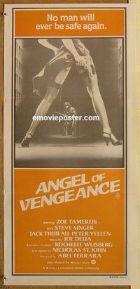 p683 MS 45 Australian daybill movie poster '81 Angel of Vengeance, classic!