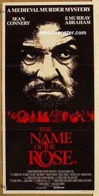 p697 NAME OF THE ROSE Australian daybill movie poster '86 Sean Connery