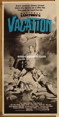 p701 NATIONAL LAMPOON'S VACATION Australian daybill movie poster '83 Chase