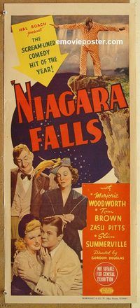p709 NIAGARA FALLS Australian daybill movie poster '41 Woodworth, Brown