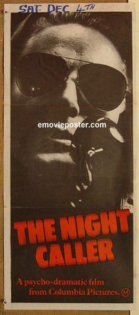 p711 NIGHT CALLER Australian daybill movie poster '75 Jean-Paul Belmondo