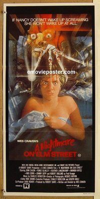 p717 NIGHTMARE ON ELM STREET Australian daybill movie poster '84 Wes Craven