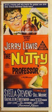 p725 NUTTY PROFESSOR Australian daybill movie poster '63 Jerry Lewis