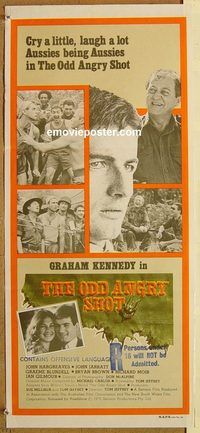 p727 ODD ANGRY SHOT Australian daybill movie poster '79 Vietnam War!