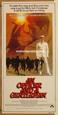 p728 OFFICER & A GENTLEMAN Australian daybill movie poster '82 Richard Gere