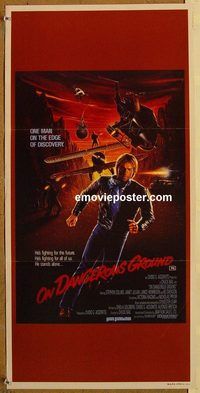p214 CHOKE CANYON Australian daybill movie poster '86 On Dangerous Ground!