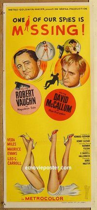p739 ONE OF OUR SPIES IS MISSING Australian daybill movie poster '66 UNCLE