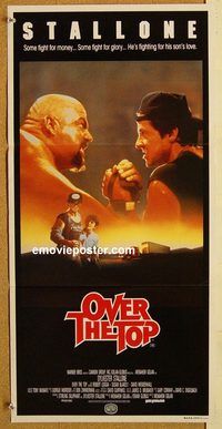 p747 OVER THE TOP Australian daybill movie poster '87 Sylvester Stallone