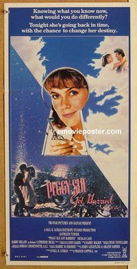 p759 PEGGY SUE GOT MARRIED Australian daybill movie poster '86 Turner