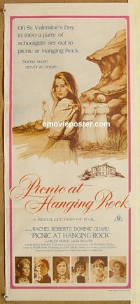 p768 PICNIC AT HANGING ROCK Australian daybill movie poster '79 Peter Weir