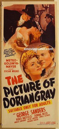 p769 PICTURE OF DORIAN GRAY Australian daybill movie poster '45 Hatfield