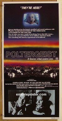 p787 POLTERGEIST Australian daybill movie poster '82 Tobe Hooper, Nelson