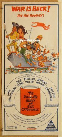 p801 PRIVATE NAVY OF SGT O'FARRELL Australian daybill movie poster '68