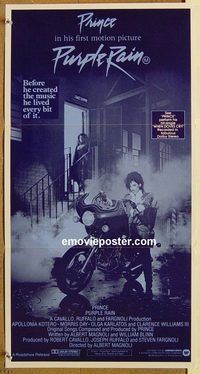 p813 PURPLE RAIN Australian daybill movie poster '84 Prince, Apollonia