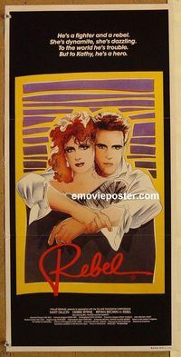 p830 REBEL Australian daybill movie poster '85 Matt Dillon, Byrne