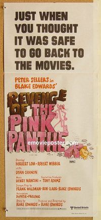 p845 REVENGE OF THE PINK PANTHER Australian daybill movie poster '78 Sellers