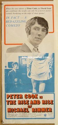 p852 RISE & RISE OF MICHAEL RIMMER Australian daybill movie poster '70 Cook