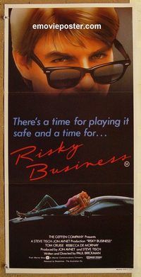 p853 RISKY BUSINESS Australian daybill movie poster '83 Tom Cruise