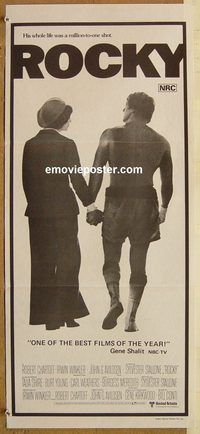 p859 ROCKY Australian daybill movie poster '77 Sylvester Stallone classic!