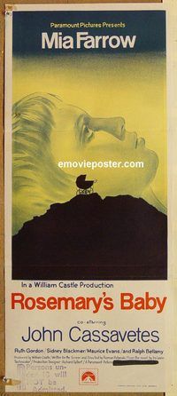 p875 ROSEMARY'S BABY Australian daybill movie poster '68 Polanski, Farrow